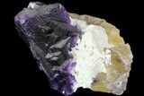 Purple & Yellow Fluorite Wi Bladed Barite - Cave-in-Rock #73942-1